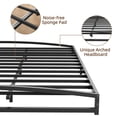 thumbnail image 5 of 10-Inch King Size Low Bed Frame, Heavy Duty Metal Platform, No Box Spring Needed, Noise-Free, Non-Slip, Easy Assembly, Black Mattress Foundation, 5 of 7