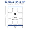 thumbnail image 6 of Avery 2-1/2" x 2-1/2" Rounded Corner Cards, Glossy White, 450ct, 6 of 11