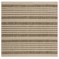 thumbnail image 2 of Safavieh Courtyard Caroline Striped Indoor/Outdoor Area Rug, Brown/Bone, 5'3" x 5'3" Square, 2 of 14