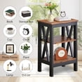 thumbnail image 4 of Modern Nightstands X-Design Side End Table Night Stand with Storage Shelf for Bedroom,Living Room,, 4 of 11