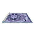 thumbnail image 2 of Ahgly Company Machine Washable Indoor Rectangle Abstract Blue Modern Area Rugs, 3' x 5', 2 of 4