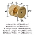 thumbnail image 5 of Amerock Ballard 1-1/8 inch (29mm) Diameter Champagne Bronze Cabinet Knob, 5 of 6