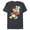 Navy Heather, variant on Disney Vintage Donald Duck with Holiday Present - Short Sleeve Blended T-Shirt for Adults - Customized-Yellow