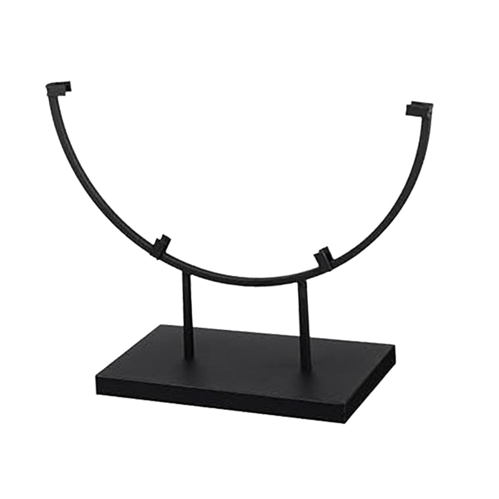 Baoblaze Classic Semicircle Metal Stand Decorative Glass Art Easel Table Panel Holder for 10 inch