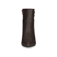 thumbnail image 6 of BLISSFUL STEP Women's Pointy Toe Buckle Stiletto Heels Ankle Boots Coffee 7, 6 of 7