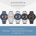 thumbnail image 3 of Reloj Curren Technos Chronograph de acero inoxidable plateado/azul, 3 of 8