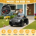 thumbnail image 3 of UBesGoo 12V Kids Ride On Car Licensed Porsche Taycan, Power Wheels Electric Car with RC, Headlights, Music - Black, 3 of 8