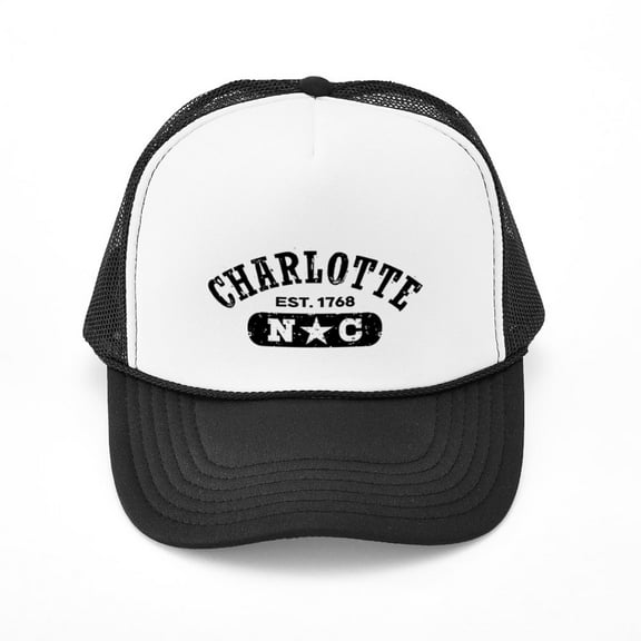 CafePress - Charlotte NC - Adjustable Unisex Printed Trucker Hat with Mesh Back