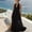 Black, variant on Women's V-Neck Sleeveless Casual Solid Color Hanging Neck Summer Dress