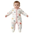 thumbnail image 5 of enyan Newborn Boy Girl Outfits Footies for Babies Button Romper Footed Sleep N Play Sleepwear Infant Boy Girl Clothes（Light Pink,9-12 Months）, 5 of 6