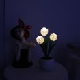 thumbnail image 4 of Lámpara de mesa de tulipán LED Luz de escritorio de cabecera segura para decoración de cafetería (B) Ehuebsd Para estrenar, 4 of 8
