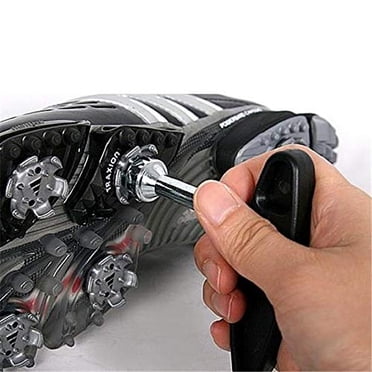 A99 Golf Shoe Cleaning Spike Wrench 1pc Black Plastic Handle Golf Shoes Replacement Cleat Wrench Remover Removing Maintenance Tool Accessory Cleaner