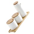 thumbnail image 3 of EeaseMX 1 juego de condimentos de cerámica, bote para salsa y aceite (blanco), 3 of 7