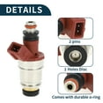 thumbnail image 3 of Fuel Injector for Nissan D21 Base 2.4 90-94 Flow Match No.1660086G10/16600-86G00 Fuel Nozzle Wine Red 1 Pc, 3 of 7