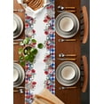 thumbnail image 2 of 4th of July Table Runner Cotton Linen 108 Inch Holiday Dresser Scarves, Independence Day Floral Striped Tablerunner for Kitchen Coffee Dining Bedroom Home Living Room Dinner Scarf Décor 13''x108'', 2 of 9