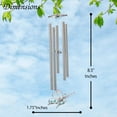 thumbnail image 2 of Matashi Chrome Plated Silver Butterfly Wind Chime with Crystals Indoor Outdoor Decorative Hanging Ornament – Single Piece, 2 of 7
