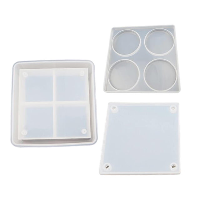 Posavasos de resina Caja de baratijas de silicona Bandeja de almacenamiento de joyas Herramientas para manualidades