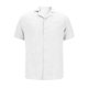 thumbnail image 4 of Playera Elvqul para Hombre sin Estampado Manga Corta Blanco Casual Solapa Abotonada Lino, 4 of 5