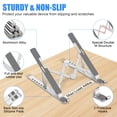 thumbnail image 5 of FIASON 1 Pack Gray With Full Silicone Adjustable Laptop Stand,Compatible with 9-17" Laptop,7-Levels Ventilated Aluminum Laptop Holder for Desk,Ergonomic Universal Computer Stand, 5 of 6