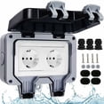 thumbnail image 1 of Toma de corriente para exteriores de 16 A y 220 V, toma de corriente para exteriores de ABS de alta calidad, resistente al agua, IP66, con protección para niños, montaje en pared, resistente a la, 1 of 2