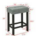 thumbnail image 3 of YIYADO 59" 4-Piece Bar Table Set, Sofa Table with Stools, Built-in Power Outlets, and 3 Linen Upholstered Stools Behind Sofa, Black, 3 of 6