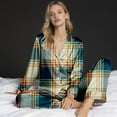 thumbnail image 6 of Aoiroe Pajama Christmas Family Boho Tops for Women Women's Pajama Sets Womens Pajama Sets Long Sleeve Christmas Outfits for Family Christmas Family Pajamas Mom—Blue M, 6 of 8