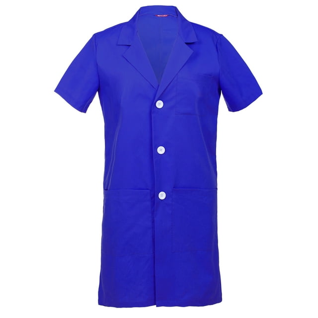Men's Short Sleeves Lab Coat Laboratory Doctor Workwear
