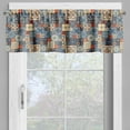 thumbnail image 4 of Ambesonne Moroccan Valance & Curtain, Tunisian, 55"x30", Dark Orange Slate Blue, 4 of 7