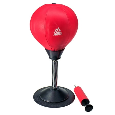 Stress Buster Desktop Punching Bag With Pump Freestanding Reflex