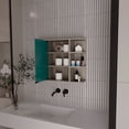 thumbnail image 3 of Tuhome Milan Medicine Cabinet with Six External Shelves, Mirror, Three Internal Shelves, 3 of 6