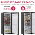 thumbnail image 3 of Frigidaire 10.0 Cu Ft Upright Convertible Refrigerator Freezer, Platinum Garage Ready Fridge or Freezer for Home, Kitchen, Basement, Office, 3 of 13