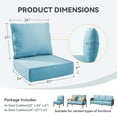 thumbnail image 7 of Unnifurnzi Patio Chair Cushions Set of 12-22 x 24 x 6 Inch Outdoor Furniture Cushion with Water Resistant & Removable Cover Outdoor Chair Cushion for Outdoor Furniture Sofa Couch-Light Blue, 7 of 7