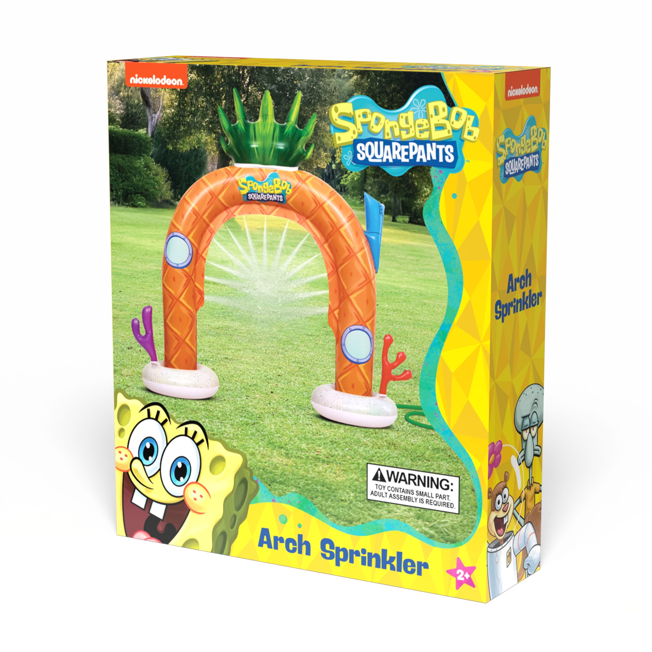 SpongeBob SquarePants 5-Foot Tall "Pineapple Under the Sea" Inflatable Arch Water Sprinkler for Summer Fun, Ages 2+