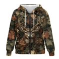 thumbnail image 3 of Garronmavis Camo Forest Deer Women's Zip Up Hoodies Long Sleeve Sweatshirts Comfy Casual Women Zip Up Sweatshirts Lightweight Oversized Womens Sweaters Winter Clothes, 3 of 7