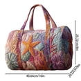 thumbnail image 2 of Japceit Quilted Embroidered Travel Tote, Beach Style Patterned Handbag for Women, Versatile Overnight Bag for Gym, Shopping, and Everyday Use, Fashionable Carryall, 2 of 9