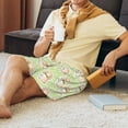thumbnail image 6 of Kdxio Rabbit With Tie Print Mens Sleep Shorts Bottoms Soft Comfy Pajama Wear Pants with Drawstring Pockets, 6 of 7