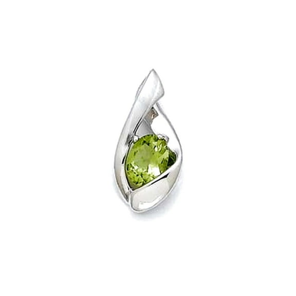 925 Sterling Silver Peridot Pendant Necklace Pendant for Women