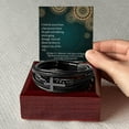 thumbnail image 6 of Get Well God's Support 3 John 1:2 Men's Stainless Steel & Vegan Leather Cross Bracelet - Vegan Leather with Stainless Steel, 6 of 14