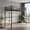 Black, variant on Demi Bonn Metal Twin Loft Bed Frame with 2 Ladders Full-length Guardrail for Teens, Silver