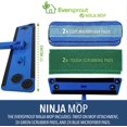 thumbnail image 2 of EVERSPROUT Never-Streak Ninja Floor Cleaning Mop Head, 4 Reusable Washable Replacement Mop Pads, Cleaning Pad Attachment Only, No Pole, 360 Full Rotation Microfiber Mop Pad, Replacement Pads for Mops, 2 of 6