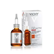 Vichy Liftactiv Supreme Vitamin C Serum Brightening Skin Corrector with 15% Pure Vitamin C, Skin Firming and Antioxidant Facial Serum for Brightness and Moisturizing - 20ml