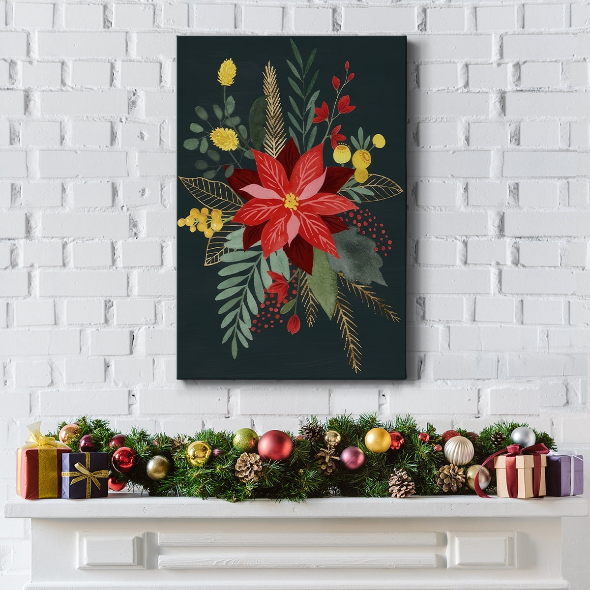 Bright Christmas Night Collection B- Gallery Wrapped Canvas