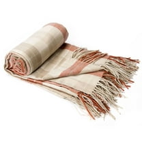 Chloe's Geometric Check Pattern Tassel Throw Blanket - 50" x 60"