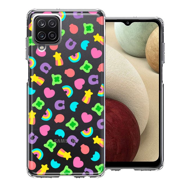 MUNDAZE Samsung Galaxy A12 Cute Lucky Marshmallow Cereal Nostalgic Double Layer Phone Case Cover