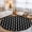 Black, variant on Arrow Washable Round Area Rug 3 ft, Abstract Rustic Western Tribal Geometric Arrow Black Soft Non Slip Rugs Stain Repellent Indoor Felt Carpet for Living Dining Room Bedroom Home Office