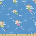 thumbnail image 1 of Fantasy World Fabric by the Yard Upholstery, Pattern of the Flying Elves Theme Design, Decorative Fabric for DIY and Home Accents, 5 Yards, Sky Blue and Multicolor by Ambesonne, 1 of 4