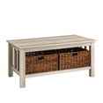 thumbnail image 4 of Woven Paths Traditional Storage Coffee Table with Bins, White Oak, 4 of 11
