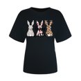 thumbnail image 4 of VBTAPA 2025 Easter Shirts for Women, Funny Bunny Graphic T-Shirt Easter Holiday Short Sleeve Tee Tops Black L, 4 of 6