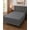 Gray, variant on Extra Deep Pocket Navy Fitted Sheet Only - Fits 18-24 inch High Mattresses Bottom Sheet for Pillow Top & Air Beds,Soft with Around Elastic,Storage Bag Included
