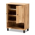 thumbnail image 4 of Baxton Studio Rossin Modern and Contemporary Oak Brown Finished Wood 2-Door Entryway Shoe Storage Cabinet, 4 of 11